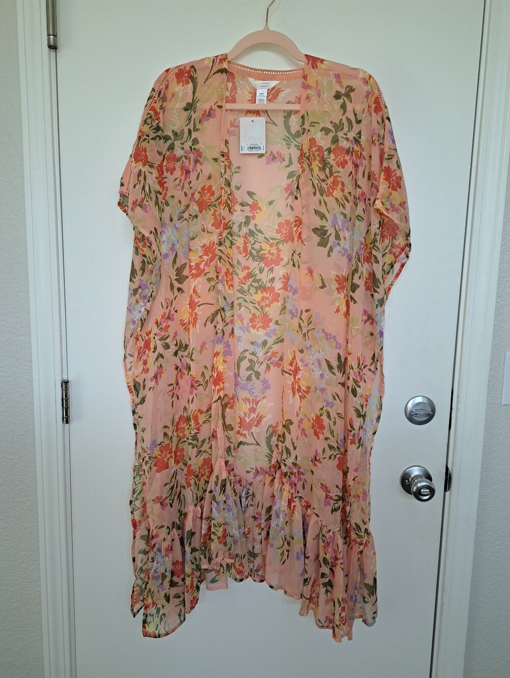 LC Lauren Conrad Garden Floral Sheer Kimono Duster - Picture 2 of 4